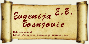 Evgenija Bošnjović vizit kartica